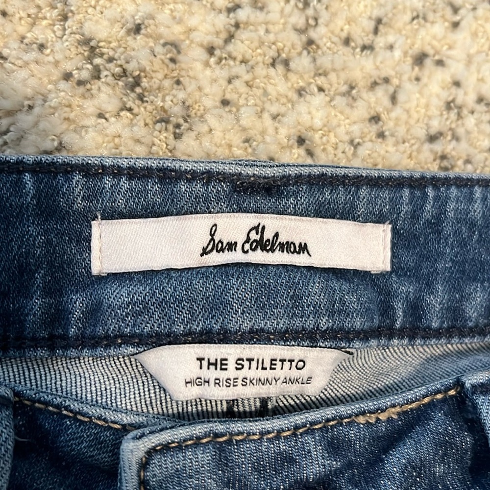 Sam Edelman sz 31 The Stiletto high rise skinny ankle jeans. Smoke/pet free